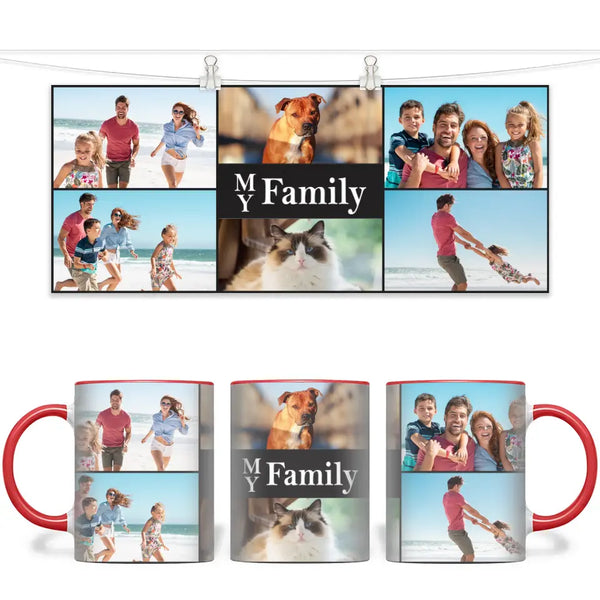 Personalised Family Photo Collage Mug - Custom Photo Gift - 11oz Ceramic - NZ Made