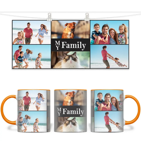 Personalised Family Photo Collage Mug - Custom Photo Gift - 11oz Ceramic - NZ Made