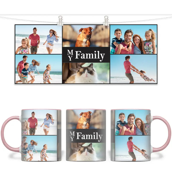 Personalised Family Photo Collage Mug - Custom Photo Gift - 11oz Ceramic - NZ Made