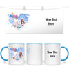 Personalised Photo Heart Frame Mug with Custom Text - 11oz Custom Gift - NZ Made - Anniversary, Birthday, Family Keepsake