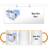 Personalised Photo Heart Frame Mug with Custom Text - 11oz Custom Gift - NZ Made - Anniversary, Birthday, Family Keepsake