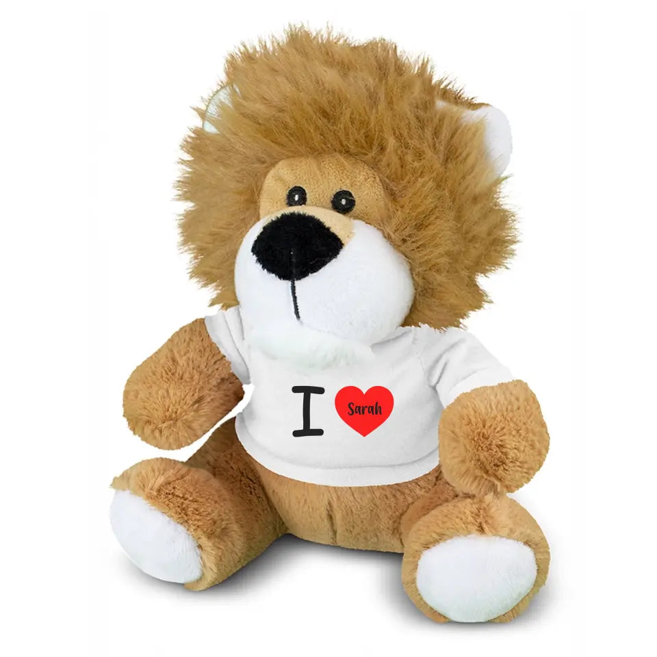 Personalised Lion Plush Toy With 