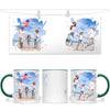 2 Photo Splash Frame Personalised Mug - Custom Couples Photo Gift - 11oz Ceramic - NZ Made