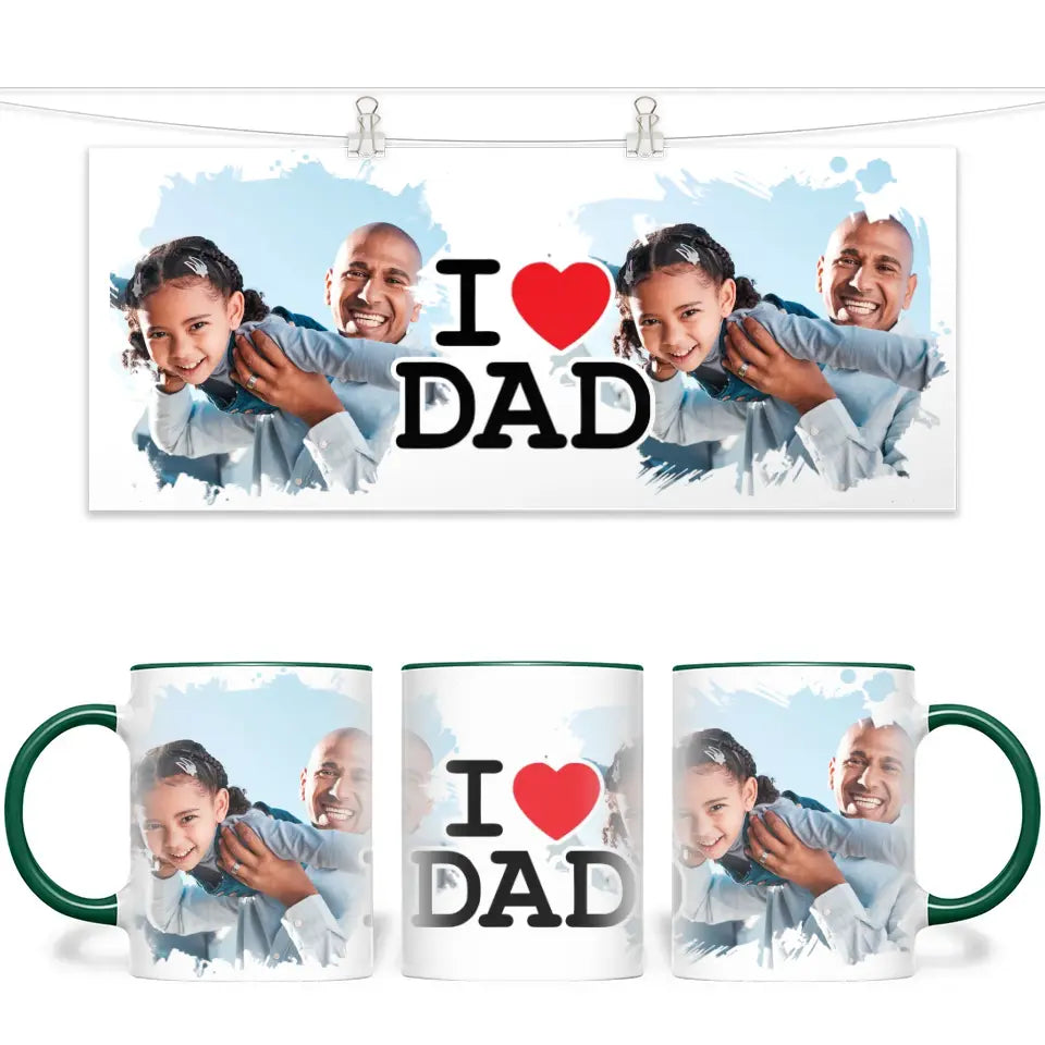 I Love Dad Personalized Mug