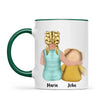 Personalised Child & Teddy Bear Mug – Customisable Character & Teddy