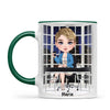 Personalised Business Woman Mug – Customisable Hair, Outfit & Name