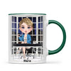 Personalised Business Woman Mug – Customisable Hair, Outfit & Name