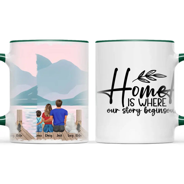 Personalised Family & Pets Mug - Custom Name & Design - Mum, Dad, Kids & Pets - Fully Customisable - 11oz Ceramic Mug - NZ Made