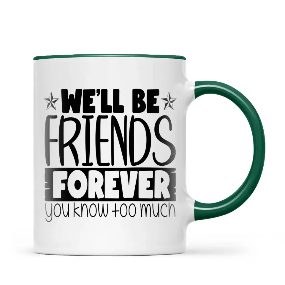 Personalised Best Friends Mug – Custom Two Girls by the Lake Design
