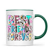 Personalised Best Friends Mug – Custom Cartoon Girls Coffee Cup Gift for Besties