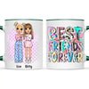 Personalised Best Friends Mug – Custom Cartoon Girls Coffee Cup Gift for Besties