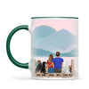 Personalised Couple & Pets Mug - Custom Name & Design - Man & Woman with Cats & Dogs - Fully Customisable - 11oz Ceramic Mug - NZ Made