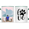 Personalised Pet Lover Mug for Men - Custom Name & Design - Man with Cats & Dogs - Fully Customisable - 11oz Ceramic Mug - NZ Made