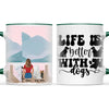 Personalised Pet Lover Mug - Custom Woman & Pets Design - Up to 4 Pets - Fully Customisable - 11oz Ceramic Mug - NZ Made
