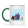 Personalised Couple & Pets Mug - Custom Name & Design - Man & Woman with Cats & Dogs - Fully Customisable - 11oz Ceramic Mug - NZ Made