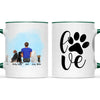 Personalised Pet Lover Mug for Men - Custom Name & Design - Man with Cats & Dogs - Fully Customisable - 11oz Ceramic Mug - NZ Made
