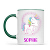 Personalised Unicorn Mug - Custom Name Kids Cup - Magical Rainbow Unicorn Theme - Ceramic or Enamel - 11oz, 6oz, or Camping Mug - NZ Made