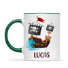 Personalised Pirate Ship Mug - Custom Name Kids Cup - Adventure on the High Seas - Ceramic or Enamel - 11oz, 6oz, or Camping Mug - NZ Made