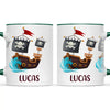 Personalised Pirate Ship Mug - Custom Name Kids Cup - Adventure on the High Seas - Ceramic or Enamel - 11oz, 6oz, or Camping Mug - NZ Made