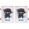 Personalised Ninja Mug - Custom Name Kids Cup - Stealth Warrior Theme - Ceramic or Enamel - 11oz, 6oz, or Camping Mug - NZ Made