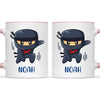 Personalised Ninja Mug - Custom Name Kids Cup - Stealth Warrior Theme - Ceramic or Enamel - 11oz, 6oz, or Camping Mug - NZ Made