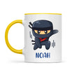 Personalised Ninja Mug - Custom Name Kids Cup - Stealth Warrior Theme - Ceramic or Enamel - 11oz, 6oz, or Camping Mug - NZ Made