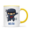 Personalised Ninja Mug - Custom Name Kids Cup - Stealth Warrior Theme - Ceramic or Enamel - 11oz, 6oz, or Camping Mug - NZ Made