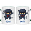 Personalised Ninja Mug - Custom Name Kids Cup - Stealth Warrior Theme - Ceramic or Enamel - 11oz, 6oz, or Camping Mug - NZ Made