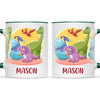 Personalised Dinosaur Mug - Custom Name Kids Cup - Fun Dino Theme - Ceramic or Enamel - 11oz, 6oz, or Camping Mug - NZ Made