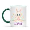 Personalised Bunny Mug - Custom Name Kids Cup - Cute Rabbit Design - 11oz or 6oz - NZ Made
