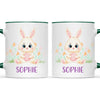 Personalised Bunny Mug - Custom Name Kids Cup - Cute Rabbit Design - 11oz or 6oz - NZ Made