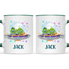 Personalised Alien Spaceship Mug - Custom Name Kids Cup - Fun Outer Space Design - 11oz or 6oz - NZ Made