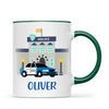 Personalised Police Car Mug - Custom Name Kids Cup - Law Enforcement Theme - Ceramic or Enamel - 11oz, 6oz, or Camping Mug - NZ Made