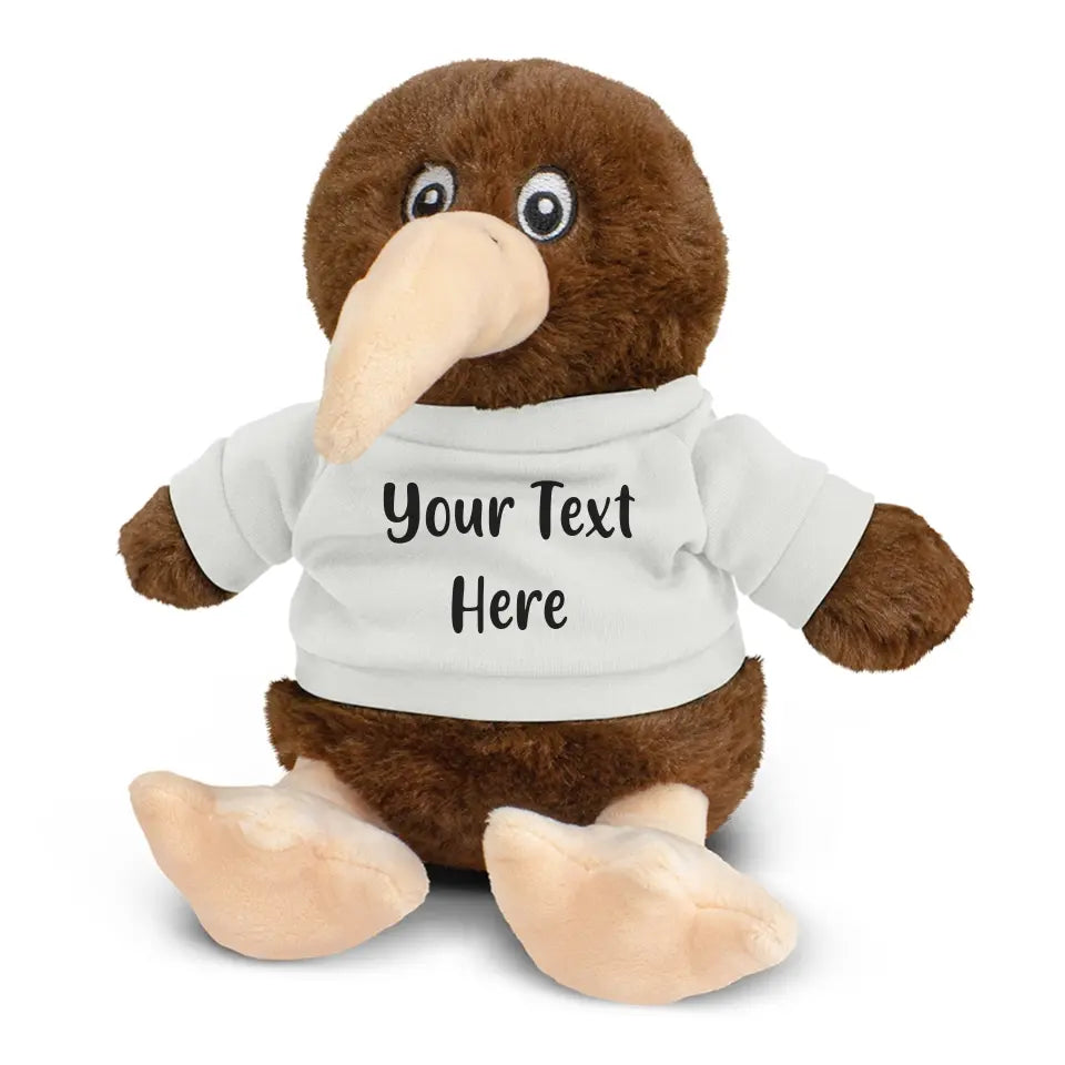 Personalised Kiwi Plush Toy With Your Text