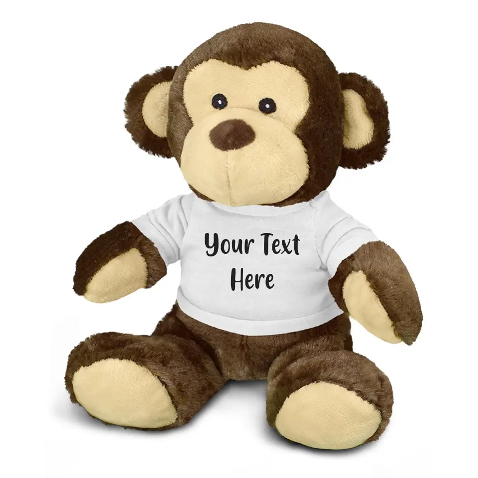Personalised Monkey Plush Toy With Your Text
