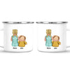 Personalised Child & Teddy Bear Mug – Customisable Character & Teddy