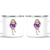 Personalised with Name, Create Your Own Girl Character Kids Mug – Customised Design with Hair, Outfit & Name – Available in 11oz, 6oz & Enamel Options