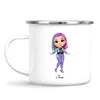 Personalised Girl Character Mug – Customisable Hair, Eyes, Outfit & Name