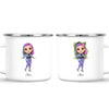 Personalised Girl Character Mug – Customisable Hair, Eyes, Outfit & Name