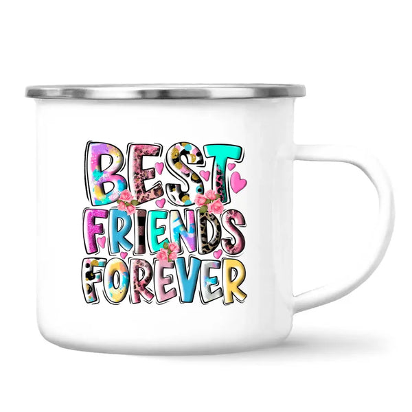 Personalised Best Friends Mug – Custom Cartoon Girls Coffee Cup Gift for Besties