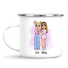 Personalised Best Friends Mug – Custom Cartoon Girls Coffee Cup Gift for Besties
