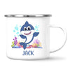 Personalised Shark Mug - Custom Name Kids Cup - Cute Underwater Ocean Design - 11oz or 6oz - NZ Made