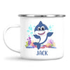 Personalised Shark Mug - Custom Name Kids Cup - Cute Underwater Ocean Design - 11oz or 6oz - NZ Made