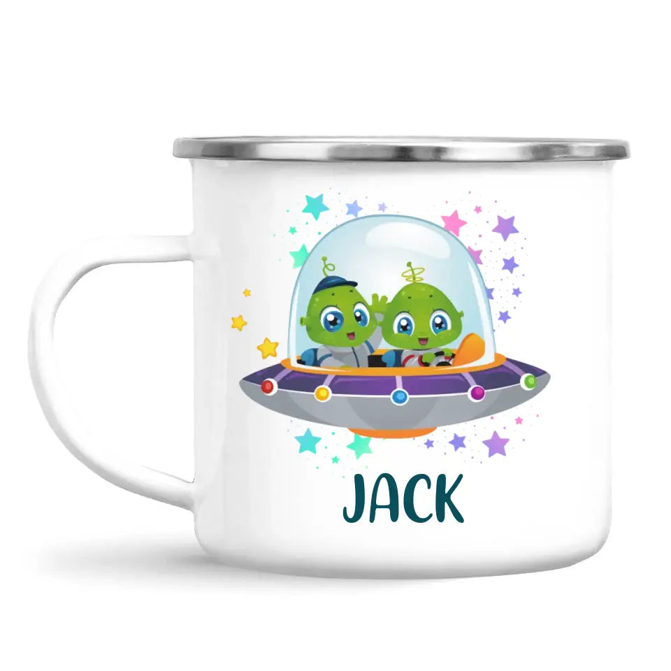Personalised Alien Spaceship Kids Mug