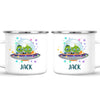 Personalised Alien Spaceship Mug - Custom Name Kids Cup - Fun Outer Space Design - 11oz or 6oz - NZ Made