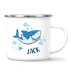 Personalised Shark Mug - Custom Name Kids Cup - Fun Ocean Shark Design - 11oz or 6oz - NZ Made