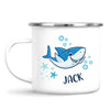 Personalised Shark Mug - Custom Name Kids Cup - Fun Ocean Shark Design - 11oz or 6oz - NZ Made