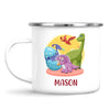 Personalised Dinosaur Mug - Custom Name Kids Cup - Fun Dino Theme - Ceramic or Enamel - 11oz, 6oz, or Camping Mug - NZ Made