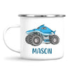 Personalised Shark Monster Truck Mug - Custom Name Kids Cup - 11oz or 6oz - Fun Blue Design - NZ Made