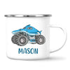 Personalised Shark Monster Truck Mug - Custom Name Kids Cup - 11oz or 6oz - Fun Blue Design - NZ Made